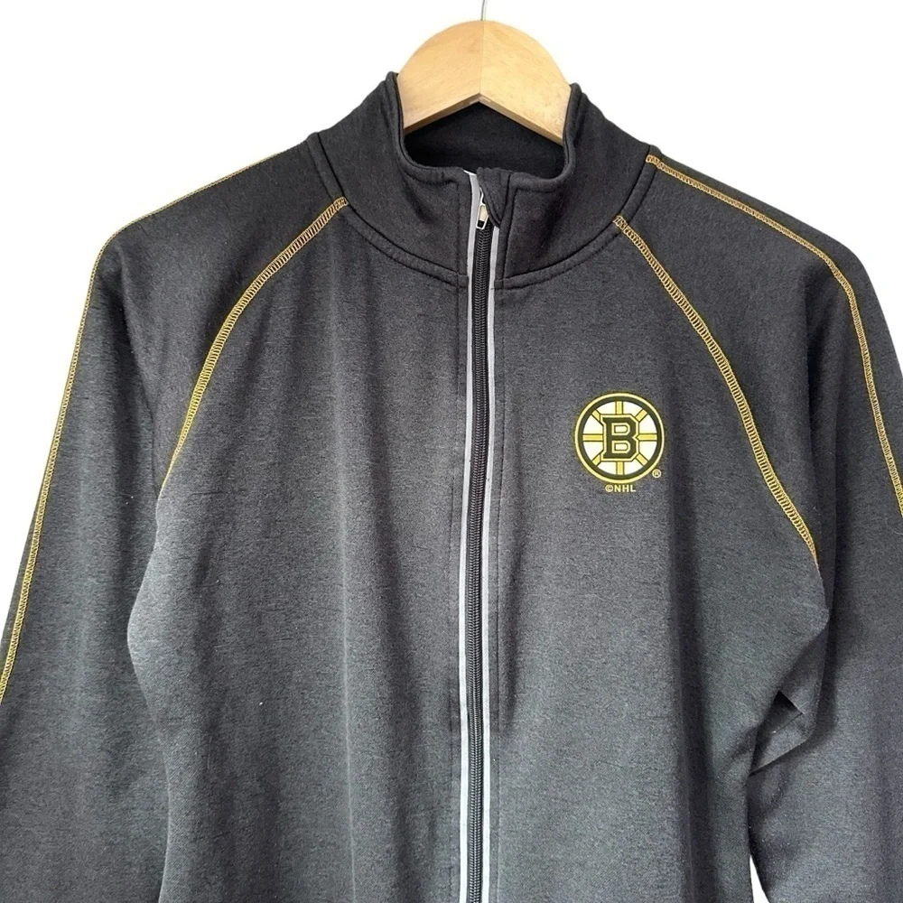 Boston Bruins Women’s Full Zip Long Sleeve Jacket, Embroidered Logo, Medium